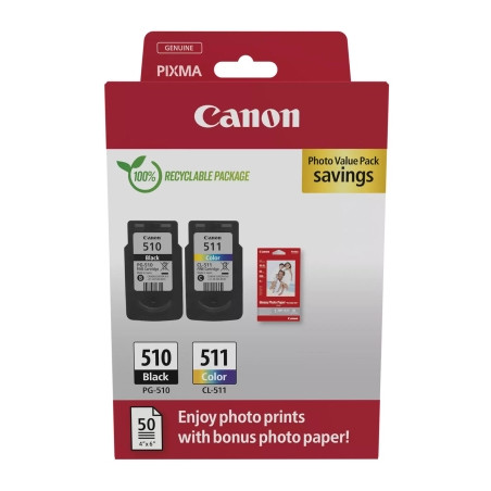 Картридж Canon PG-510+CL-511 +Photo Paper, Value Pack (2970B017)