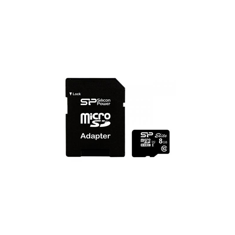 Карта пам'яті Silicon Power 8Gb microSDHC class 10 (SP008GBSTHBU1V10SP)
