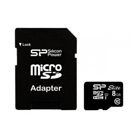 Карта пам'яті Silicon Power 8Gb microSDHC class 10 (SP008GBSTHBU1V10SP)
