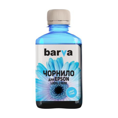 Чорнило Barva Epson 673 180г LIGHT CYAN (L800-417)