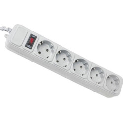 Мережевий фільтр живлення Maxxter SPM5-G-15G grey, 4.5 м кабель, 5 розеток (SPM5-G-15G)