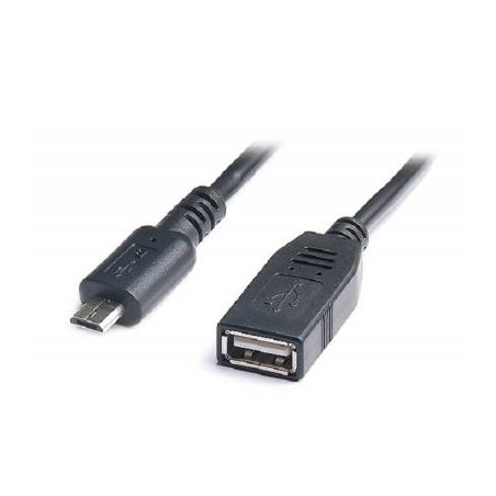 Перехідник OTG USB 2.0 AF to Micro 5P 0.1m REAL-EL (EL123500014)