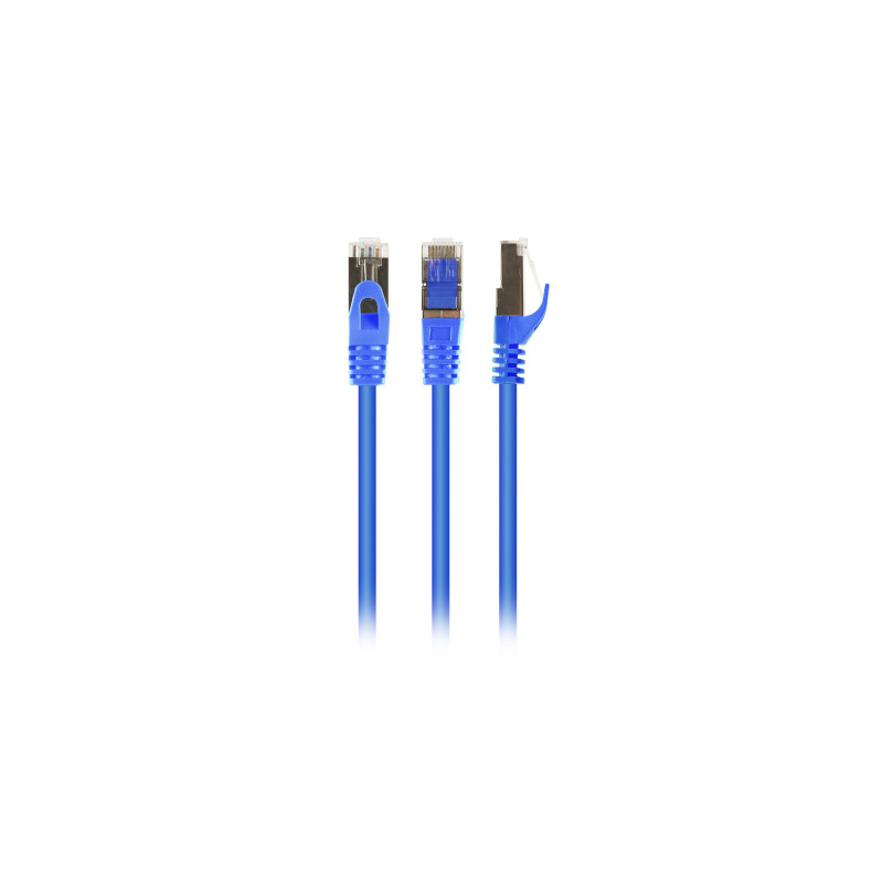 Патч-корд 1м S/FTP Cat 6A CU LSZH blue Cablexpert (PP6A-LSZHCU-B-1M)