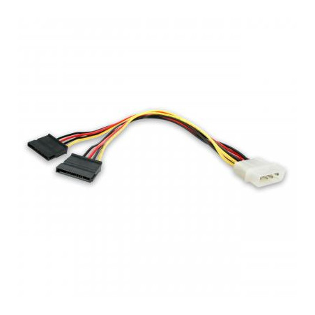 Кабель живлення Molex to 2xSATA 0.2m Patron (CAB-PN-2SATA-POW)