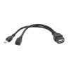 Перехідник OTG USB 2.0 AF to Micro 5P M+F 0.15m Cablexpert (A-OTG-AFBM-04)