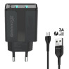 Зарядний пристрій Grand-X CH-15UMB (5V/2,1A + DC cable 2,4А USB - Micro USB 1m) Black (CH-15UMB)