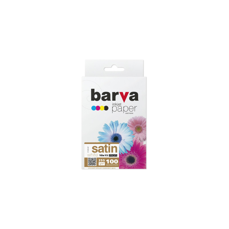 Фотопапір Barva 10x15, 255 g/m2, PROFI, 100арк, satin (V255-267)