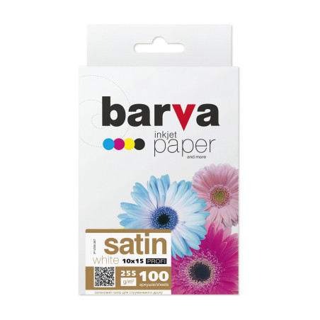 Фотопапір Barva 10x15, 255 g/m2, PROFI, 100арк, satin (V255-267)