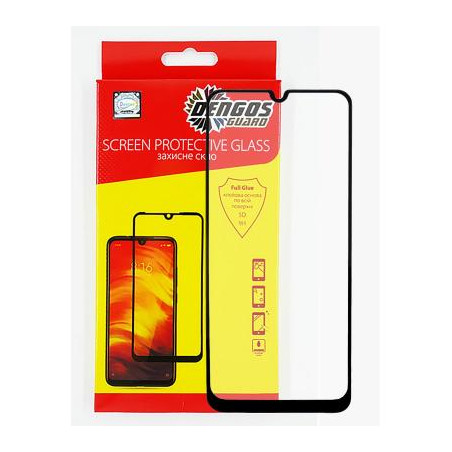 Скло захисне Dengos Full Glue для Samsung Galaxy A30s/A50s (black) (TGFG-80)