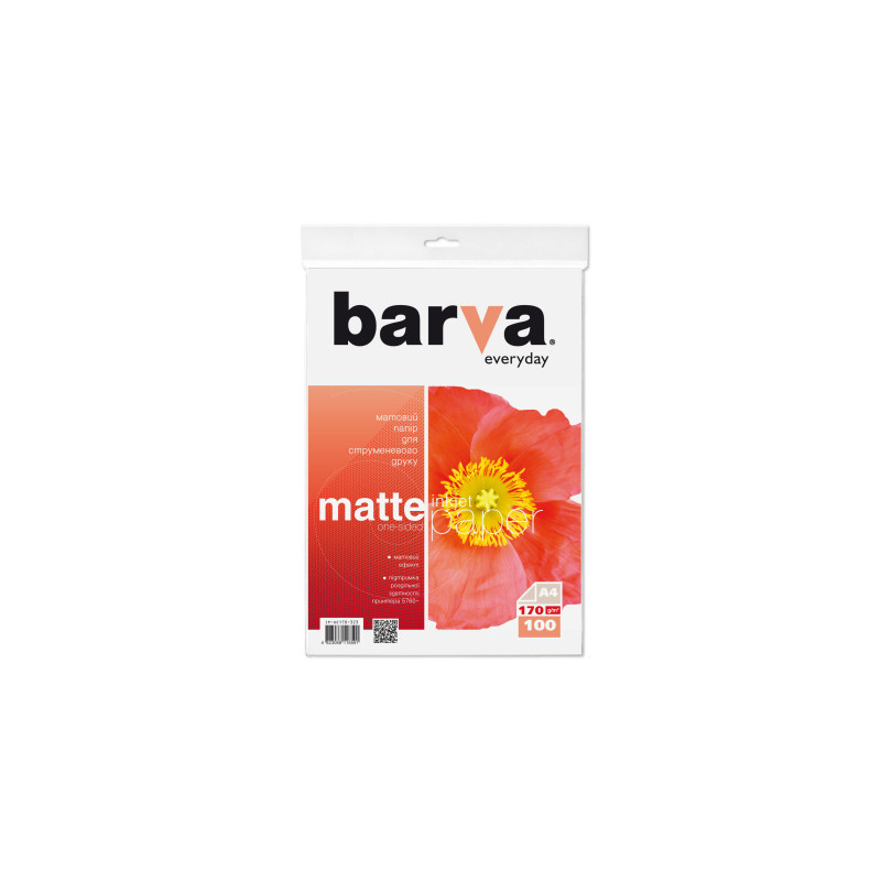 Фотопапір Barva A4 Everyday Matte 170г, 100л (IP-AE170-323)