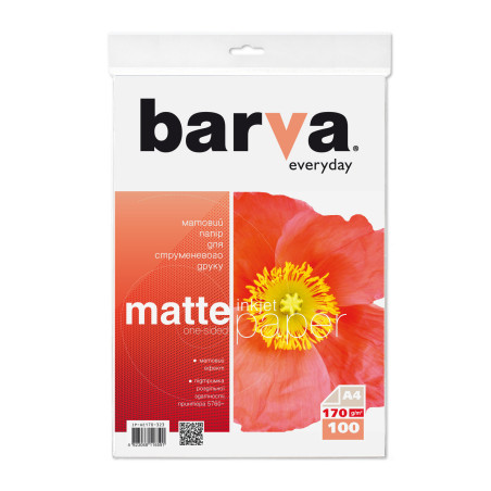 Фотопапір Barva A4 Everyday Matte 170г, 100л (IP-AE170-323)
