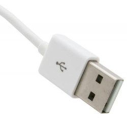 Дата кабель USB 2.0 AM to 3.5mm M 0.15m for iPod Shuffle Charge&Sync White Extradigital (KBA1651)