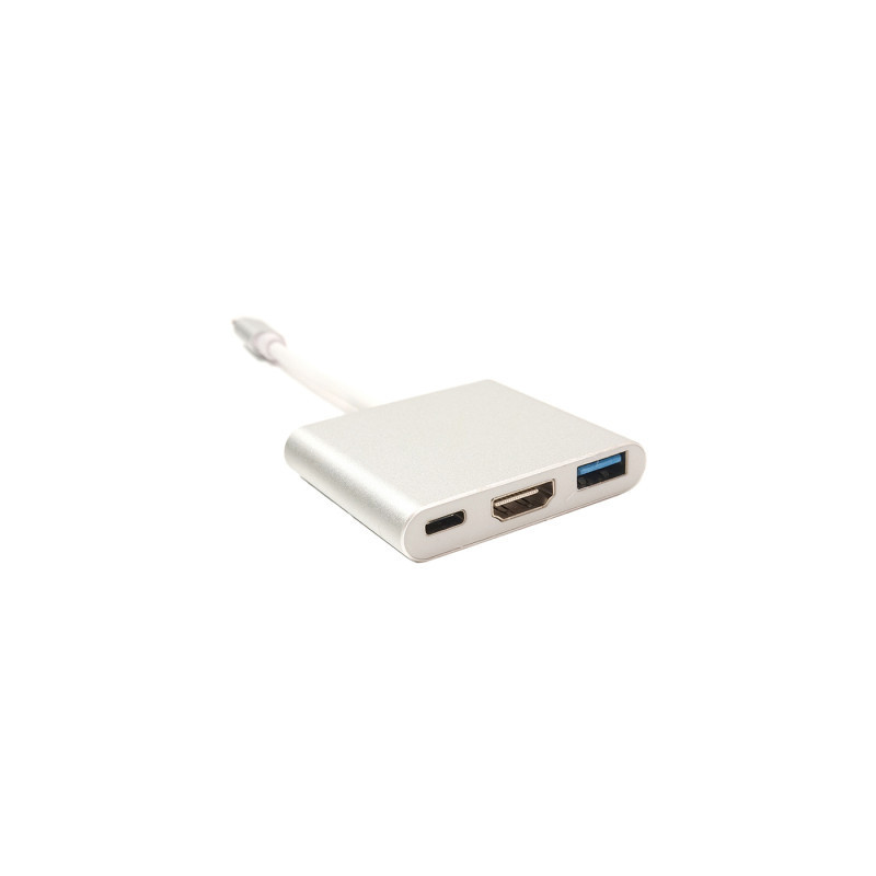 Перехідник USB C-Type - HDMI/USB PowerPlant (KD00AS1306)