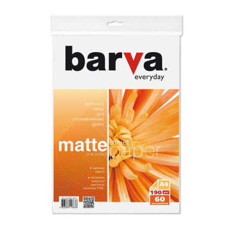 Фотопапір Barva A4 Everyday matted 190г 60с (IP-AE190-291)