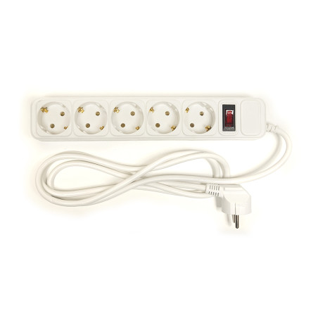 Мережевий фільтр живлення PowerPlant 1.8 м, 5 розетoк, евростандарт (JY-1056/1.8) (PPSA10M18S5)