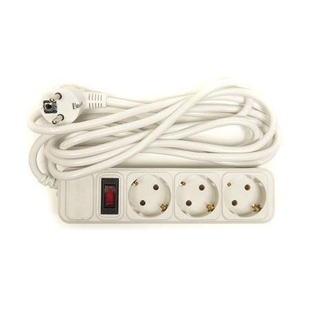 Мережевий фільтр живлення PowerPlant 3 м, 3 розетки, евростандарт (JY-1054/3) (PPSA10M30S3)