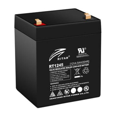 Батарея до ДБЖ Ritar AGM RT1245, 12V-4.5Ah, Black (RT1245B)