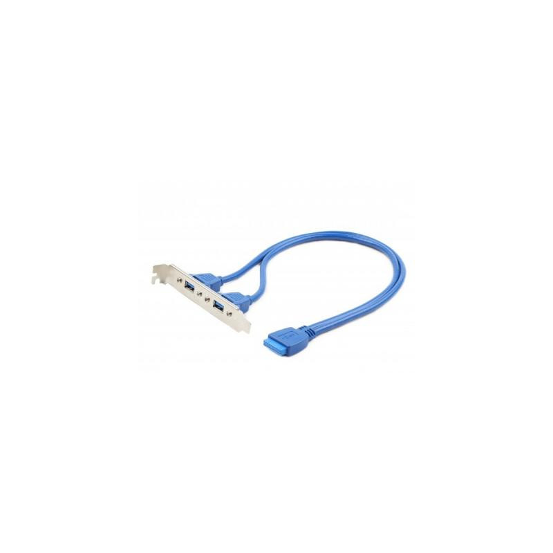 Кабель для передачі даних USB 3.0 розетка на кронштейні 10P 45 см Cablexpert (CC-USB3-RECEPTACLE)