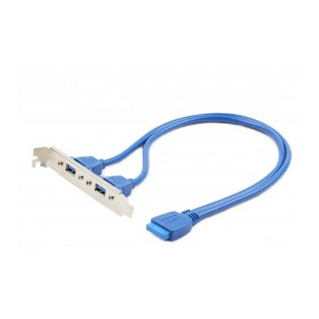 Кабель для передачі даних USB 3.0 розетка на кронштейні 10P 45 см Cablexpert (CC-USB3-RECEPTACLE)