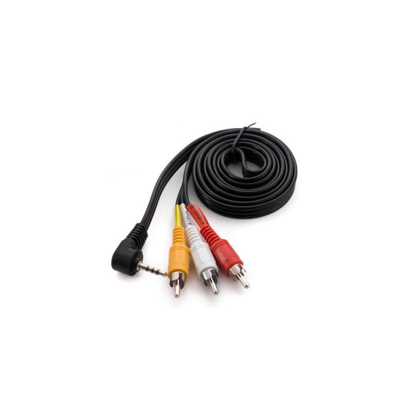 Кабель мультимедійний 3.5mm M to 3xRCA M 1.5m 90° corner Extradigital (KBV1732)