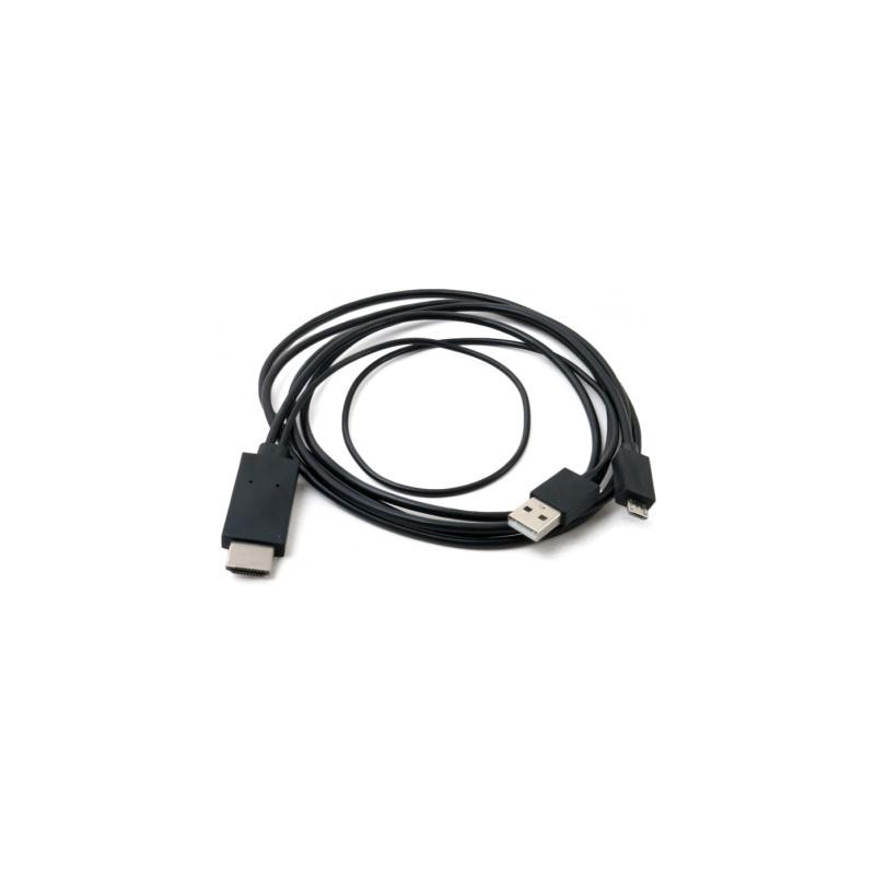 Перехідник MHL, microUSB (5pin) M, USB M-HDMI AM (1.8m) Extradigital (KBV1683)