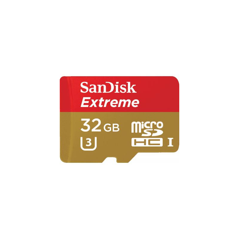 Карта пам'яті SanDisk 32GB microSD class 10 V30 A1 UHS-I U3 Extreme Action (SDSQXAF-032G-GN6AA)