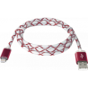 Дата кабель USB 2.0 AM to Micro 5P 1.0m RedLED backlight Defender (87556)