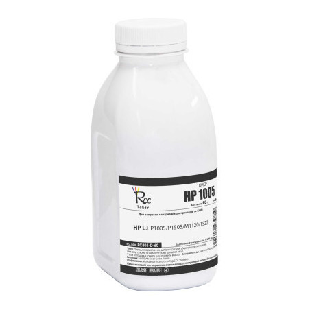 Тонер HP LJ P1005/P1505/M1120/1522, 60г Black RC (RC801-D-60)