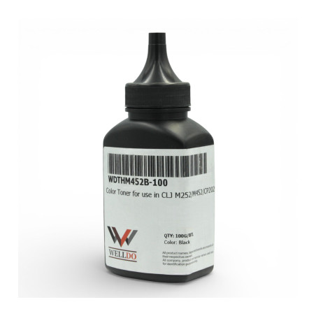 Тонер HP CLJ M252/277/452/477, Canon 045/046, 100г Black Welldo (WDTHM452B-100/WDTH452B-100)