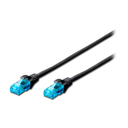 Патч-корд 5м, UTP, cat.5e, AWG 26/7, CCA, PVC, black Digitus (DK-1512-050/BL)