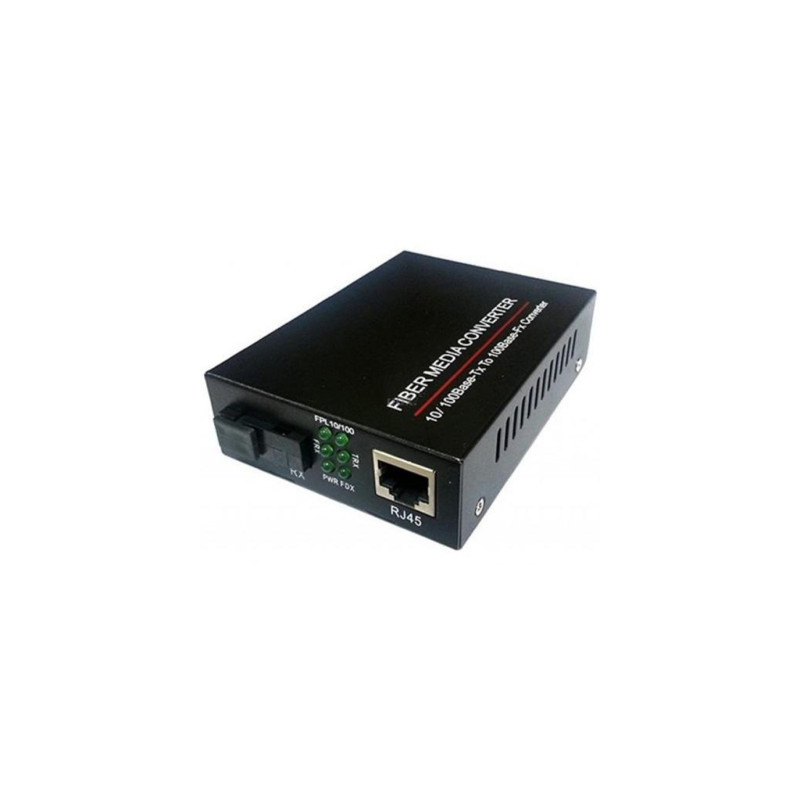 Медіаконвертер 10/100Base-TX to 100Base-F 1310нм, SM, SC/PC, 20 км FoxGate (EC-B-0,1-1SM-1310nm-20-LFP)
