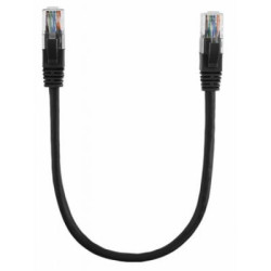 Патч-корд 0.3м, UTP, cat.5e, CCA, black Ritar (PCR-CCA/0.3Bk / 11359)