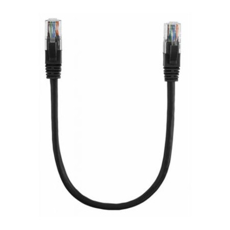 Патч-корд 0.3м, UTP, cat.5e, CCA, black Ritar (PCR-CCA/0.3Bk / 11359)