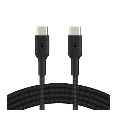 Дата кабель USB-C to USB-C 1.0m braided black Belkin (CAB004BT1MBK)