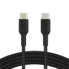 Дата кабель USB-C to USB-C 1.0m braided black Belkin (CAB004BT1MBK)