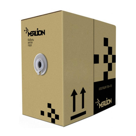 Кабель мережевий Merlion FTP 305м КНПЭп (4*2*0,5) 4Р 24AWG [СCA] cat.5e, зовнішнй, др (03504)