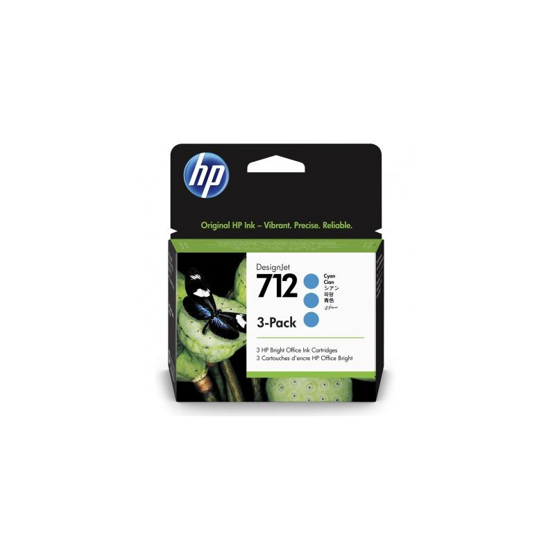 Картридж HP DJ No.712 DesignJet Т230/Т630 3-Pack 29-ml Cyan (3ED77A)