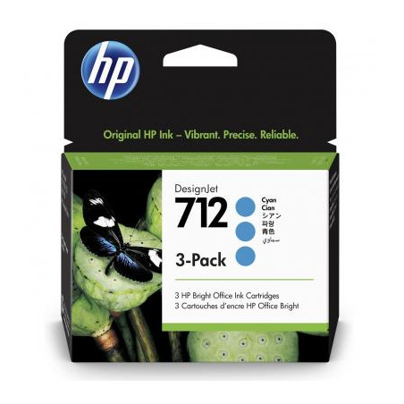 Картридж HP DJ No.712 DesignJet Т230/Т630 3-Pack 29-ml Cyan (3ED77A)