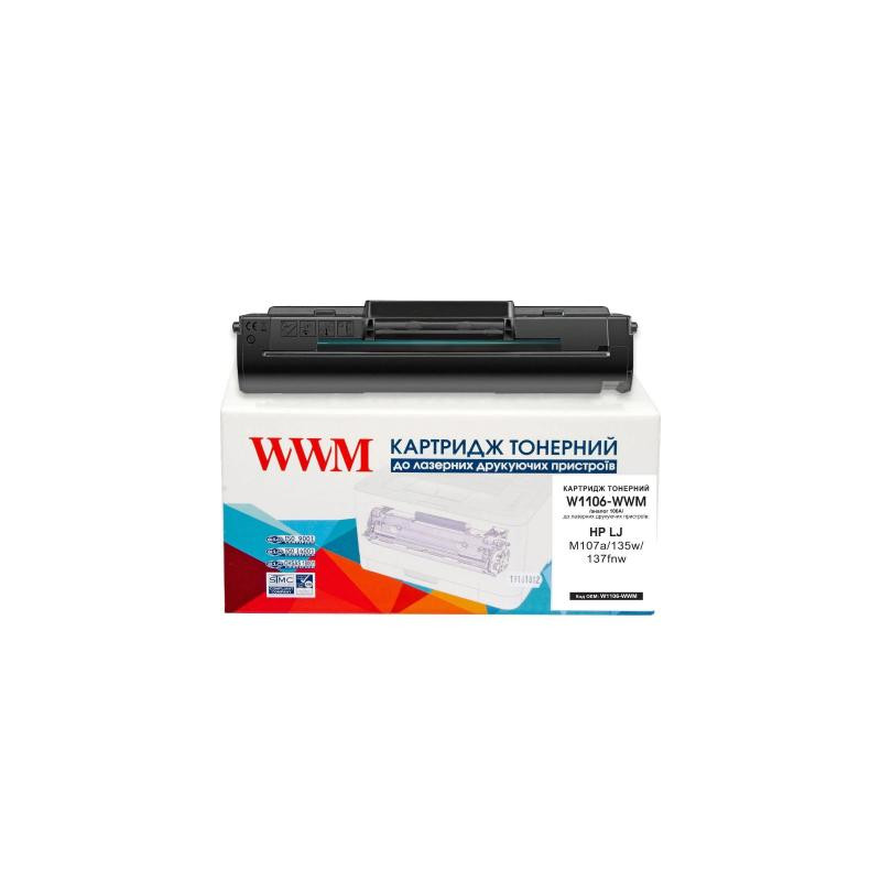 Картридж WWM для HP LJ M107a/135w/137fnw 106A Black (W1106-WWM)