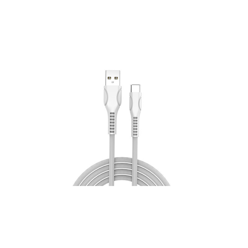Дата кабель USB 2.0 AM to USB-C 1.0m line-drawing white ColorWay (CW-CBUC029-WH)