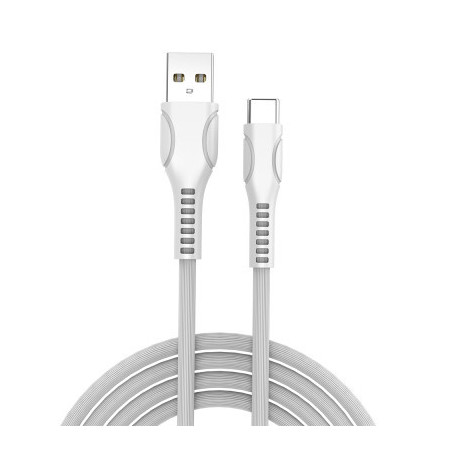 Дата кабель USB 2.0 AM to USB-C 1.0m line-drawing white ColorWay (CW-CBUC029-WH)