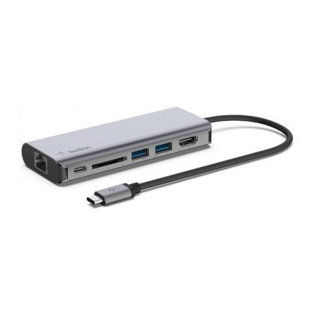 Концентратор Belkin USB-C 6in1 Multiport Dock (AVC008BTSGY)