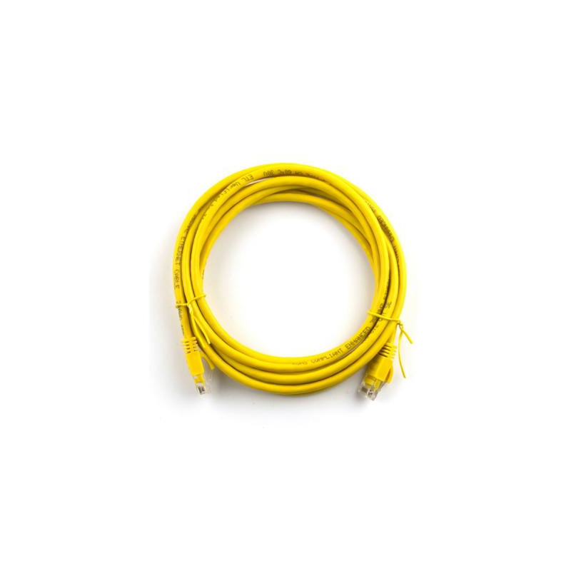 Патч-корд 1.5м, RJ-45, Cat.5e, CU, мідь, жовтий Ritar (PCR-CU/1.5Yw / 04284)