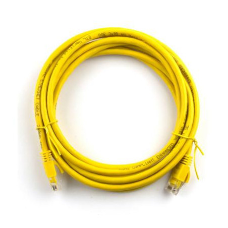 Патч-корд 1.5м, RJ-45, Cat.5e, CU, мідь, жовтий Ritar (PCR-CU/1.5Yw / 04284)