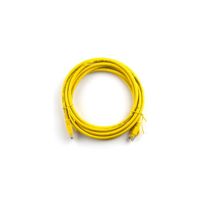 Патч-корд 15м, RJ-45, Cat.5e, CU, мідь, жовтий Ritar (PCR-CU/15Yw / 04295)
