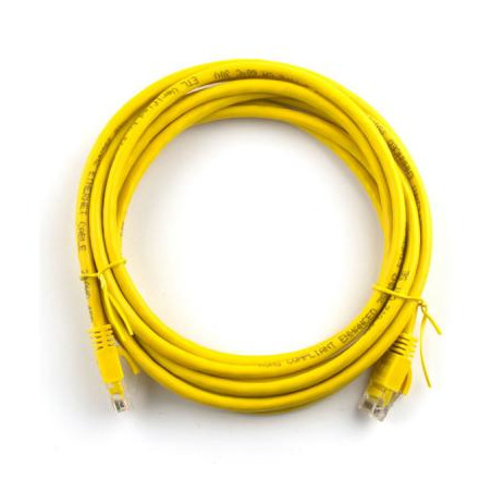 Патч-корд 20м, RJ-45, Cat.5e, CU, мідь, жовтий Ritar (PCR-CU/20Yw / 04300)