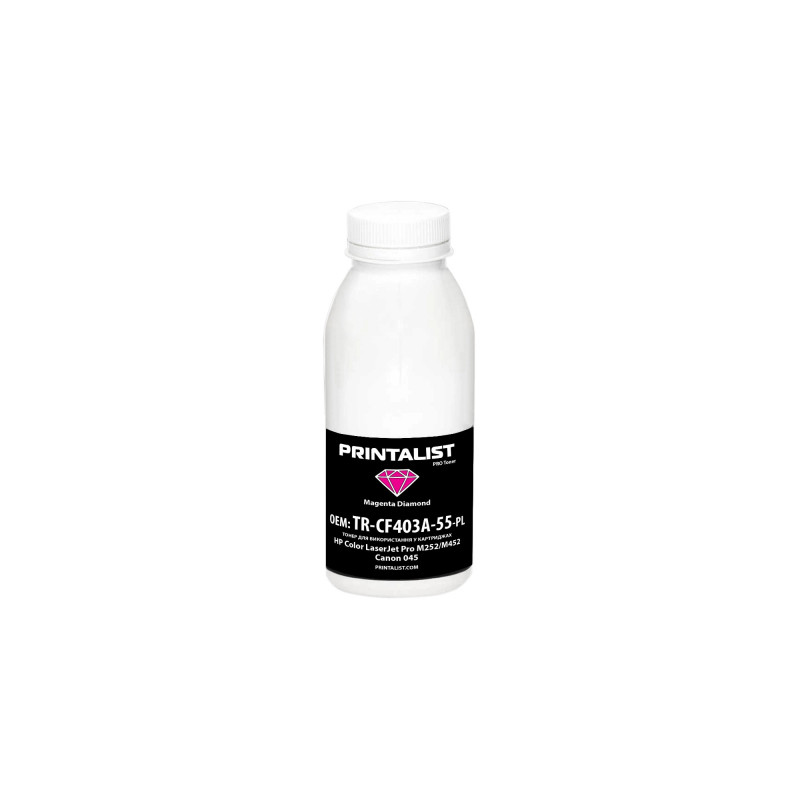 Тонер HP CLJ Pro M252/M452, Canon 045, 50г Magenta Printalist (TR-CF403A-55-PL)