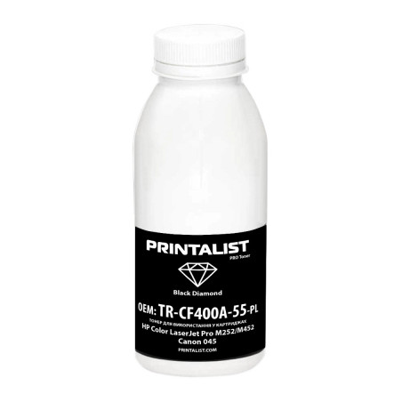 Тонер HP CLJ Pro M252/M452, Canon 045, 60г Black Printalist (TR-CF400A-55-PL)