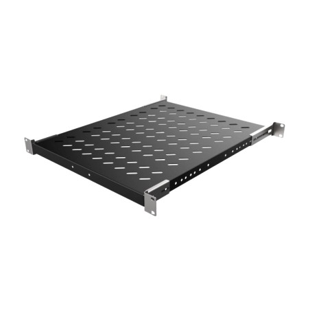 Полка 19" 1U глиб. 500-600мм, регульована RAL 9005 Mirsan (MR.SBR60.01_YK)