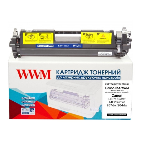Картридж WWM для Canon 051, LBP162dw/MF269dw/267dw/264dw (Canon-051-WWM)